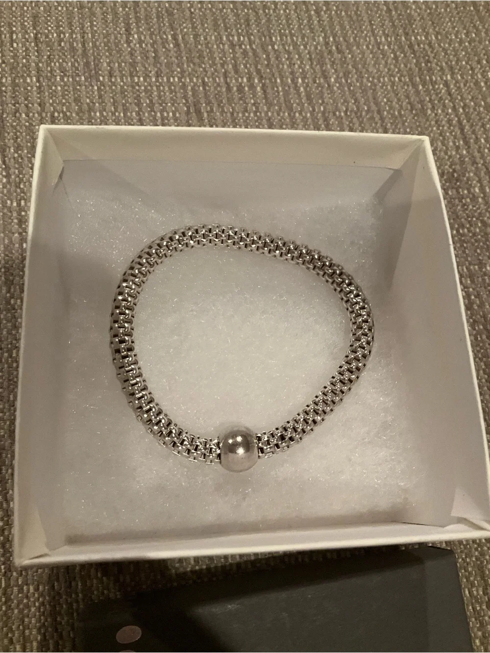 Silpada Sterling Silver Mesh Bracelet with Ball Clasp